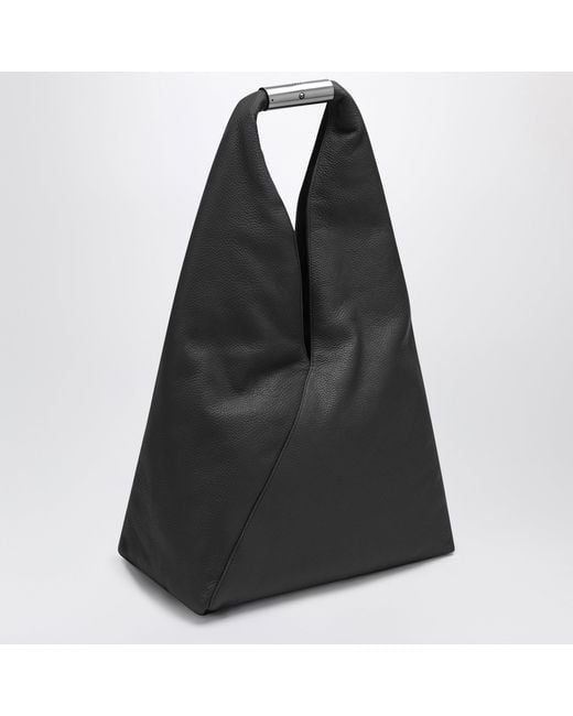 MM6 by Maison Margiela Black Large Japanese Bag With Jewel Handle
