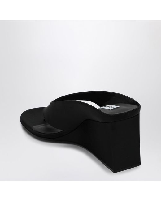Alaïa Black Thong Mule With Wedge