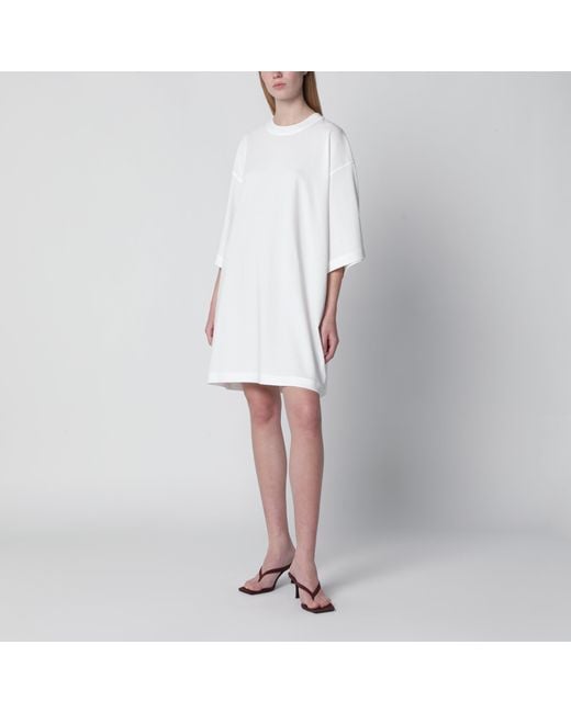 Bottega Veneta White Cotton T-Shirt Dress
