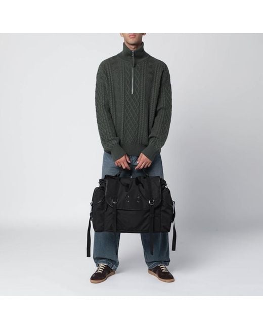 Maison Margiela Schwarze High-Tech-Schultertasche in Black für Herren