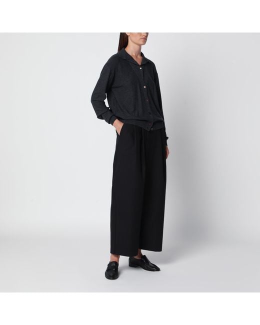 Source Unknown Black Leiko Wide-Leg Trousers
