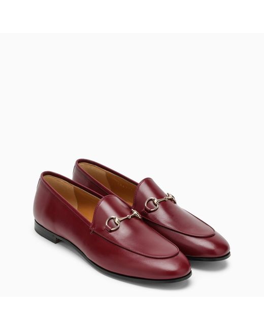 Gucci Red Leather Jordaan Loafer