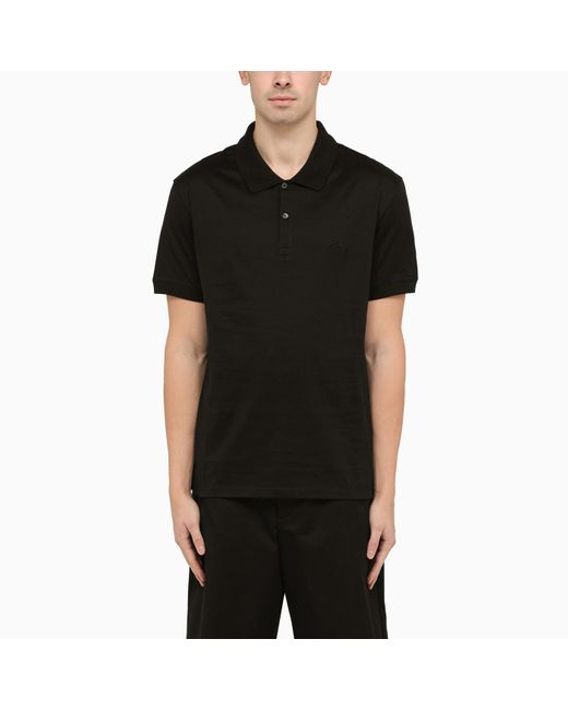 Alexander McQueen Alexander Mc Queen Black Cotton Polo for men