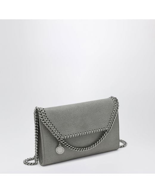 Stella McCartney Gray Light Falabella Crossbody Wallet Bag