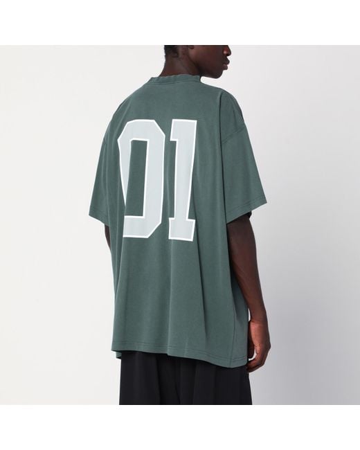 Balenciaga Green Dark/Light Oversized Basketball T-Shirt for men