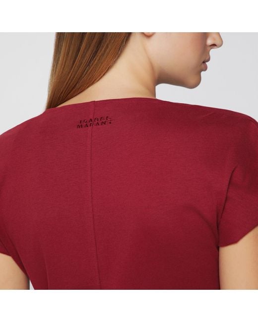 Isabel Marant Red Nadra Wrap Dress