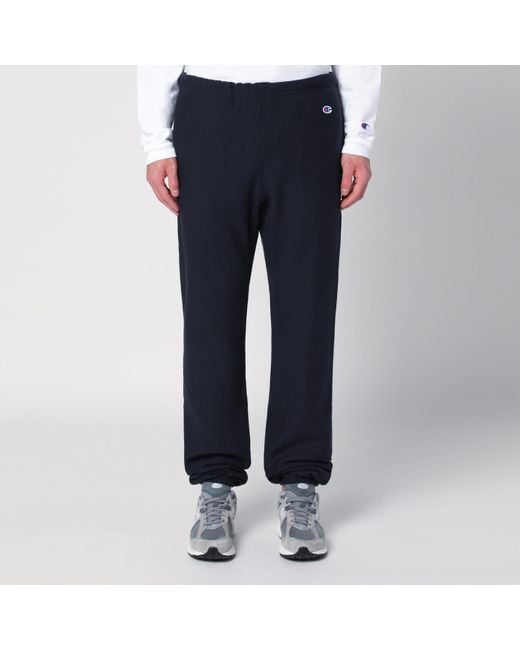 Champion Blue Cotton Jogging Trousers for men
