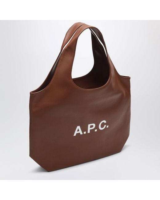 A.P.C. Brown Hazelnut Ninon Tote Bag