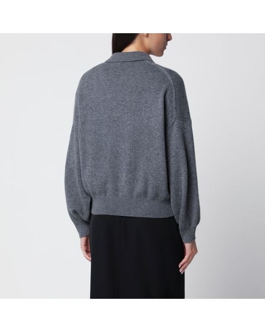 Lisa Yang Blue Graphite Etta Cashmere Sweater