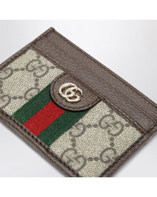 Gucci Metallic Ophidia Gg Supreme Card Holder