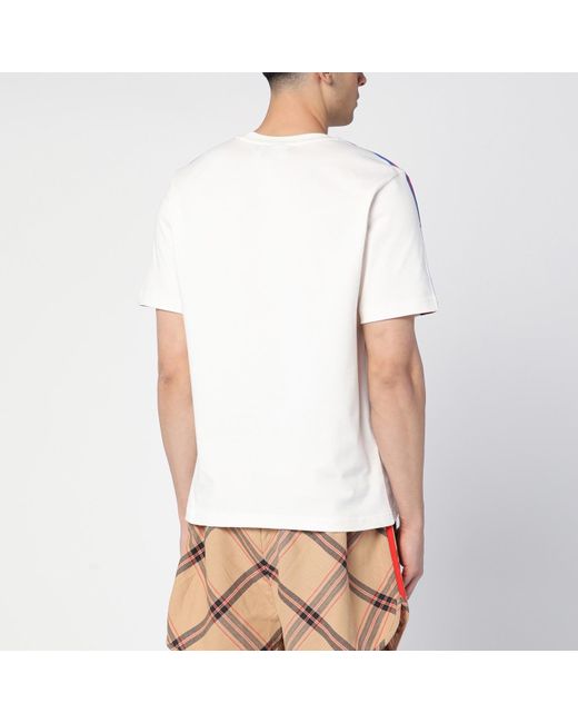 Adidas by Wales Bonner White Cotton T-shirt With Stripes for men