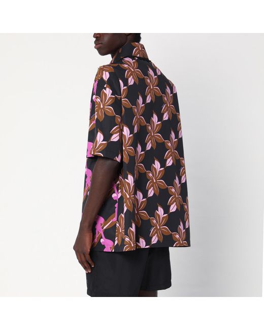 Gucci Red Printed Cotton Shirt for men
