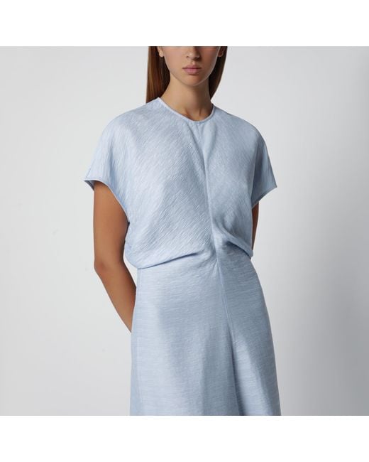 Totême Blue Sky Fluid Satin Dress