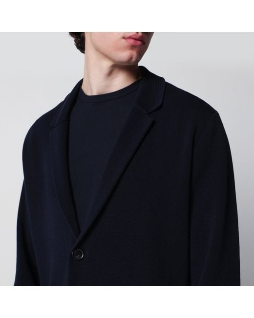 Roberto Collina Black Cotton Cardigan Jacket for men