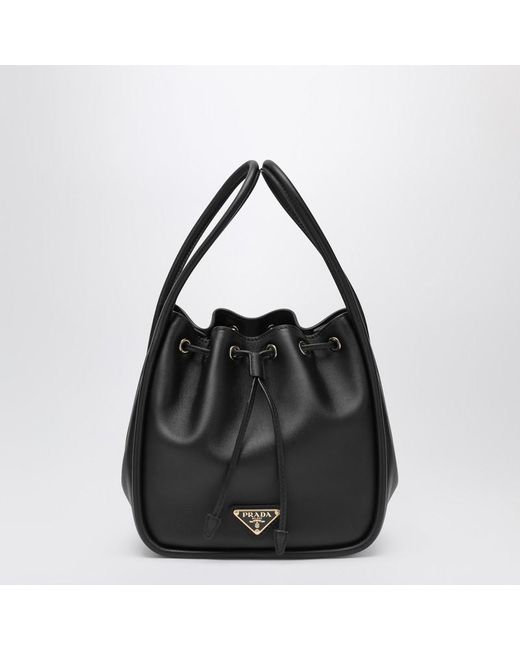 Secchiello darling mini in pelle di Prada in Black