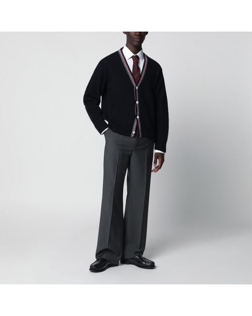 Thom Browne Black Hector Wool And Mohair Cardigan for men
