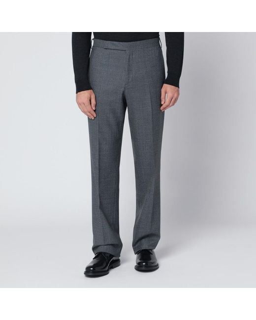 Lardini Gray Wool Trousers for men