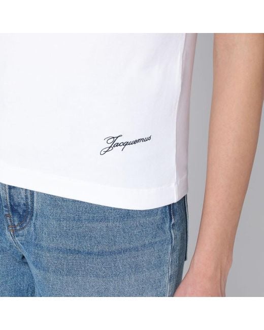 Jacquemus Red Weiß/Rotes Baseball-T-Shirt