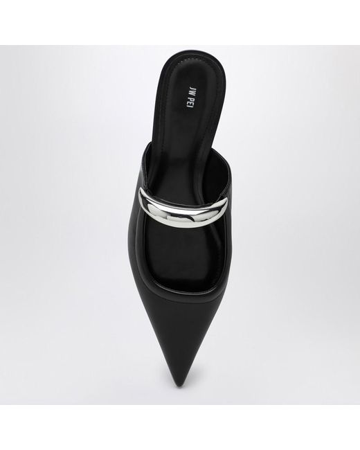 JW PEI Black Sabot Helena Perforated