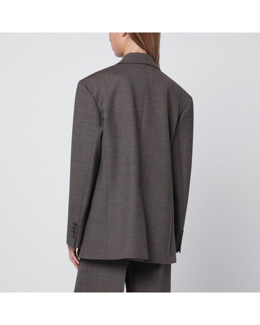 P.A.R.O.S.H. Gray P. A.R. O.S. H. Chestnut-Colou Wool Blend Jacket