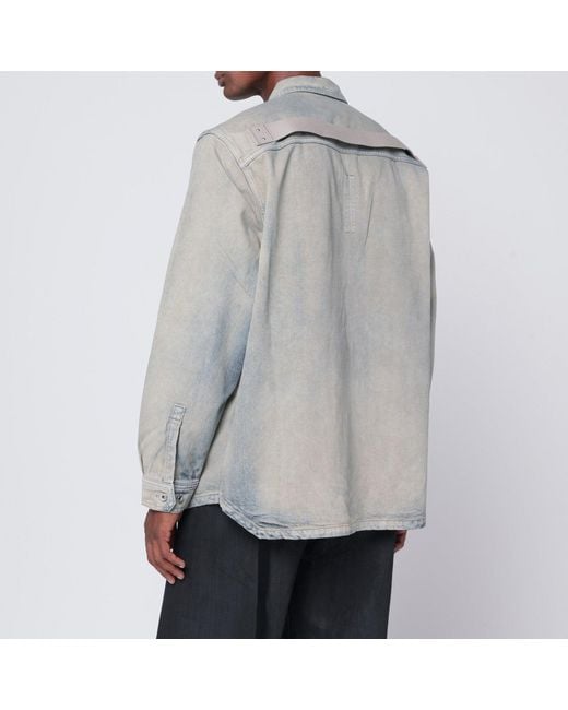 Rick Owens Gray Jumbo Shirt for men