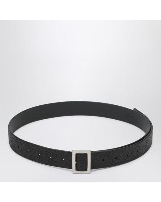 Rick Owens Brown Embossed Leather Belt for men