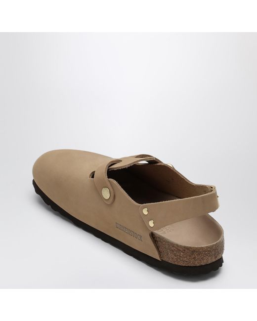 Birkenstock Brown Sand Coloured Suede Tokyo Slipper