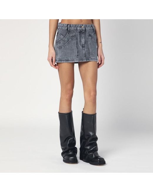 The Attico Blue Minirock Aus Denim