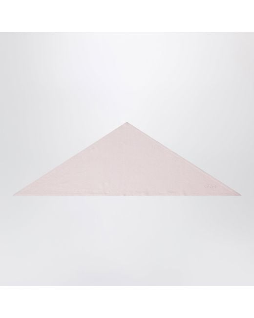 Chloé Pink Iconic Triangular Wool Scarf
