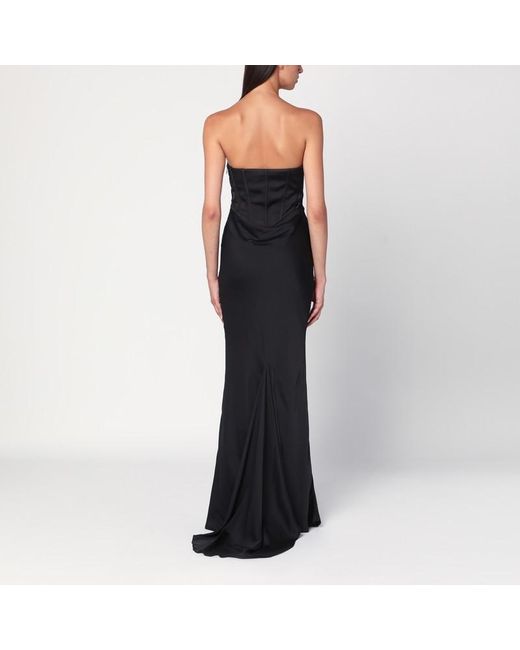 Robe Longue Avec Corset ROTATE BIRGER CHRISTENSEN en coloris Black