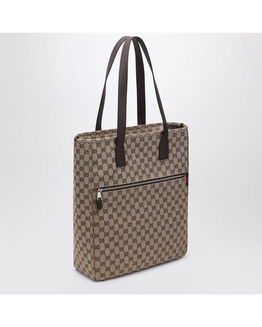 Grand Sac De Shopping En Tissu Gg Gucci pour homme en coloris Brown