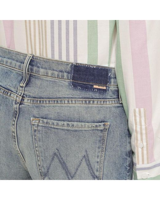 Jeans the duster skimp cuff effetto slavato con risvolto di Mother in Blue