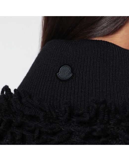 Moncler x Edward Enninful Black Schwarzer Cardigan Aus Wollmischung