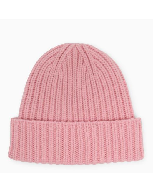 Gucci Pink Cashmere Cap With Logo