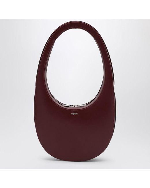 Swipe bag bordeaux in pelle di Coperni in Purple