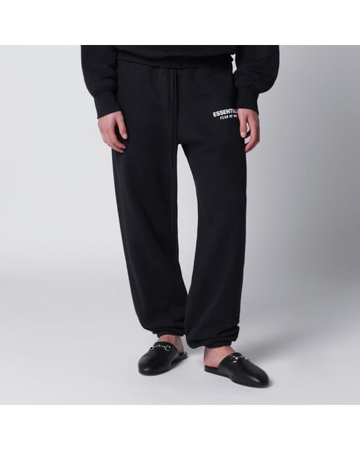 Fear Of God Black Cotton Jogging Trousers for men