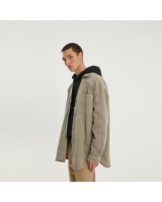1989 STUDIO Green Light Denim Overshirt for men