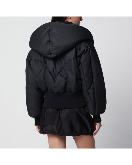 The Attico Black Quilted Cotton-Blend Puffer Jacket