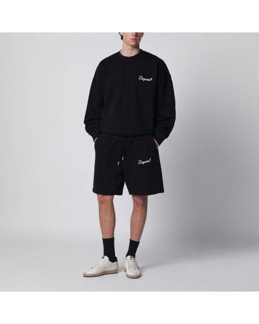DSquared² Black Relaxedfit Sweatshirt With Logo for men