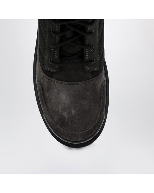 Balenciaga Black Combat Strike Low Lace-Up Suede Boots for men
