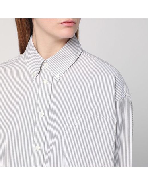 AMI White Cropped Hemd Ami De Coeur Mit Streifen