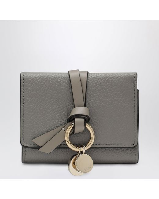 Chloé Gray Alphabet Mini Trifold Wallet