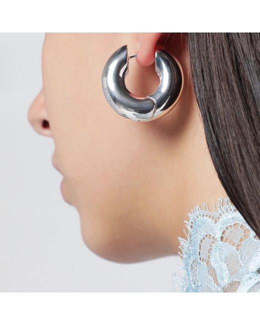 Boucles D'Oreilles Devon Hoop En Argent Eliou en coloris Metallic