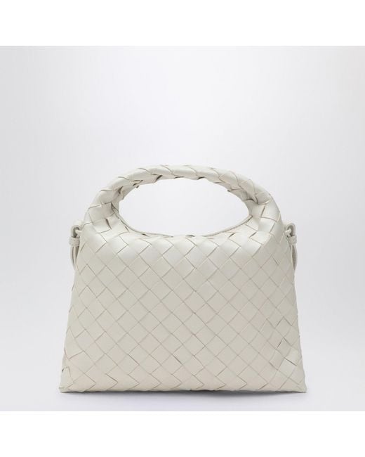Bottega Veneta White Mini Hop Crossbody Bag