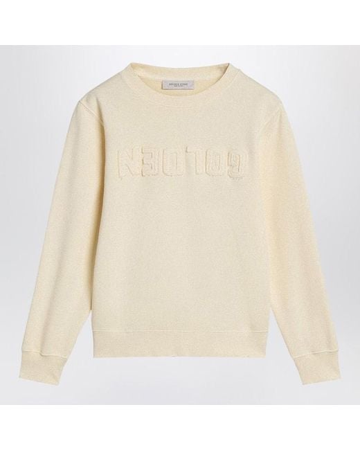 Golden Goose Deluxe Brand Natural Elfenbeinfarbener Baumwoll-Sweatshirt