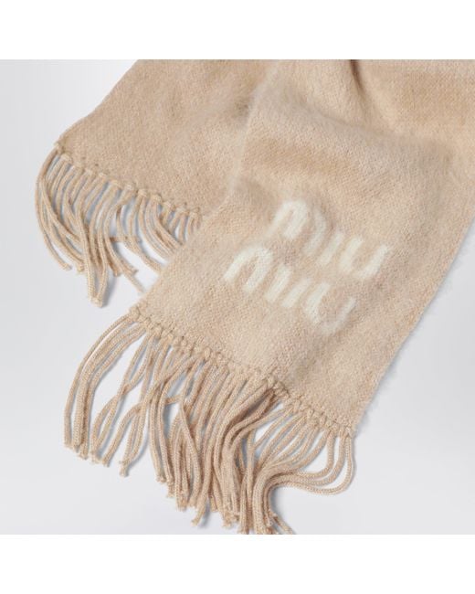 Sciarpa di Miu Miu in Natural