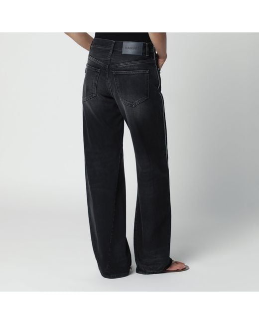 Haikure Black Washed Jeans With Zip Detail