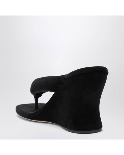Balenciaga Black Wedge Thong Sandals Gaeta