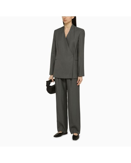 Loulou de Saison Gray Sandyato Single-Breasted Blazer