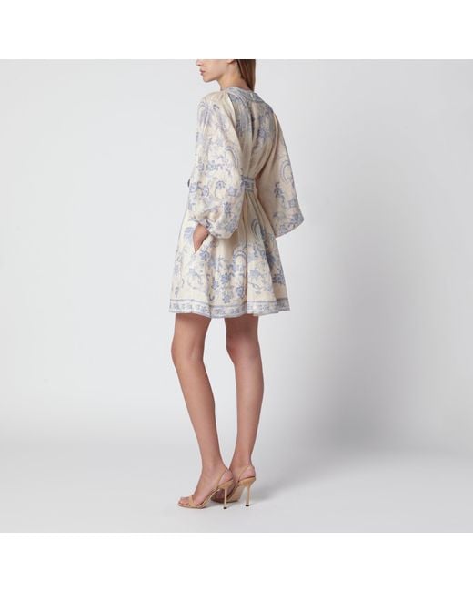 Zimmermann White Indra Plunge Dress